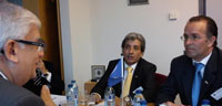 Reuni�o com os Ministros peruanos Manuel Pulgar Vidal e Jos� Luis Silva Martinot
